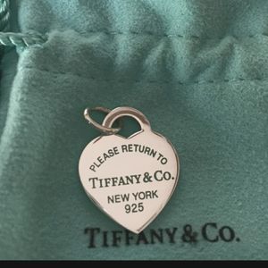 Tiffany & Co. Blue Enamel RTT Heart Pendant